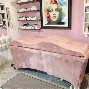 Sur-matelas incurvé pour lit de salon de beauté OEM pour lit de cils Topper de lit de cils en mousse à mémoire de forme