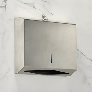 Dispensador de Toallas de Papel Plegadas de Acero Inoxidable de Alta Resistencia con Acabado Satinado para Baños Comerciales - Product Image 6