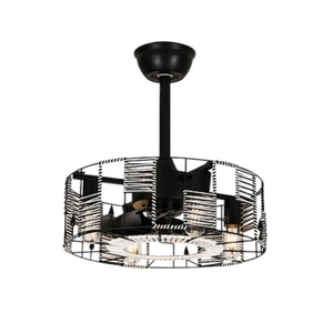 Villa Hotel Apartment 20 inch <b>Ceiling</b> Fan New Nordic Style Black Gold Fan <b>Light</b> Silent High Wind Luxury - Product Image 1