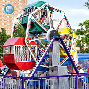 Mini-roue gigante mobile en acier résistant aux intempéries pour intérieur et extérieur, avec cabine multicolore et éclairage LED, petite attraction de fête foraine, vente en gros - Product Image 5