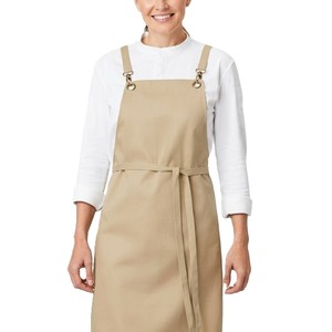 Professional Chef Canvas <b>Apron</b> Thick Fabric Cross Back Straps Comfortable Cooking <b>Apron</b> for Restaurant Cafe and Home Use - Product Image 2