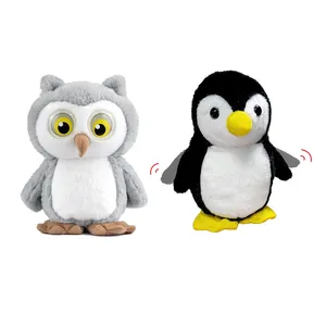 Lovely Small Owl Stuffed Plush Toy Talking Walking With Eyes Light up Owl Electronic Interactive Animal Plush Toys