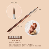2024 outils d'art des ongles pointe de cristal tige de forage brosse à ongles peau morte à Double tête