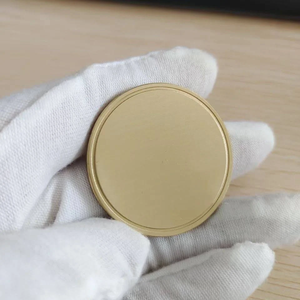 カスタムデザイン金真鍮マットコインブランクファイバーレーザー彫刻ヒンズー教徒 - Product Image 4