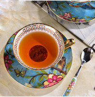 Service à thé en porcelaine, ensemble théière et tasses, best-seller, coloré et élégant, 15 pièces, tasses à café en porcelaine New Bone