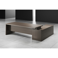 Bureau de direction en bois massif de qualité supérieure, bureau de PDG pour projet de bureau commercial, grand espace de travail
