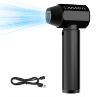 CROSSGUN Souffleur d'air turbo sans fil industriel 600g à pression de vent ultra-forte 80000RPM 250mph Mini ventilateur puissant pour voiture et usages multiples
