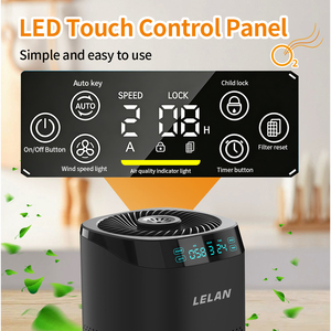 Air Purifier for Home Desktop Use With Auto Mode,<b>Timer</b> Child <b>Lock</b> Filter Reset Function H12 Indoor Office Room Air Purifier for - Product Image 5
