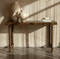 Table console en bois massif de style rétro américain, table d'entrée de style français avec un vieux luxe léger pour le salon