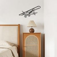 Décoration murale en métal d'avion vintage, Art déco, art mural suspendu pour salon et bureau, cadeau de mariage pour les amateurs d'aviation