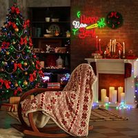 Letrero LED de Neón Personalizado al por Mayor, Colorido y Regulable, con la Frase 'Feliz Año Nuevo', Luz de Pared para Fiestas, Decoración Navideña para Celebrar el Año Nuevo