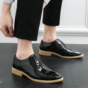 รองเท้าแฟชั่นแบบ Brogues สำหรับผู้ชาย ปี 2025 รองเท้าทางการแบบผูกเชือก ทนทาน ปลายแหลม คุณภาพสูง รองเท้าเดรสสำหรับฤดูใบไม้ผลิ - Product Image 5