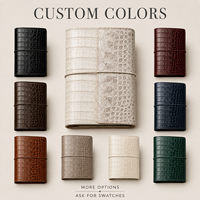 Couverture de carnet A5 en cuir gaufré croco personnalisée style Himalaya, journal de luxe rechargeable, logo personnalisé, vente en gros, cadeau, cordon élastique