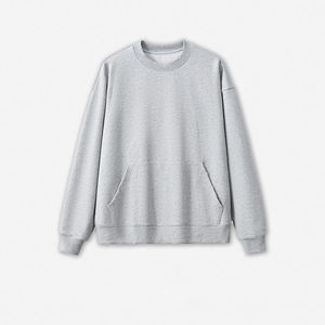 LH2024 사용자 정의 420 Gsm 면 혼합 캥거루 포켓 남성용 여성용 대형 크루넥 고민 스웻셔츠 - Product Image 6