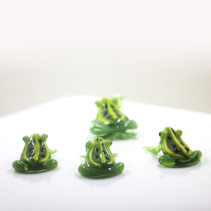 細かな手作りランプワークムラノガラスカエル置物プレミアムガラス工芸品 - Product Image 4