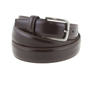 Ý handmade 3 cm Chiều rộng sang trọng phong cách giản dị jeans thanh lịch cổ điển nâu thắt lưng da chính hãng 6 miếng mỗi hộp - Product Image 1