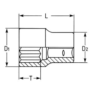 ซ็อกเก็ต00040033283 Heyco, 3/8 ", ขนาด AF - Product Image 2