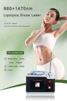 Appareil de lipolyse 980nm+1470nm, lifting du visage, raffermissement, remodelage corporel non invasif, acier inoxydable ABS, plastique, portable