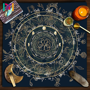 Tela de terciopelo negro <span class=keywords><strong>tarot</strong></span> psíquico adivinación <span class=keywords><strong>Tarot</strong></span> mantel oráculo tarjeta Pad <span class=keywords><strong>Tarot</strong></span> tarjeta Mat - Product Image 3