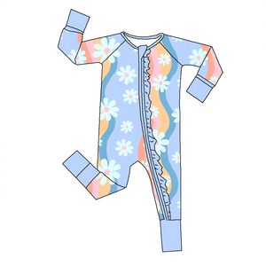 Kinder-Bambusfaser-Babystrampler, Schneller Versand Maßgefertigte Baby-Pyjamas - Product Image 4