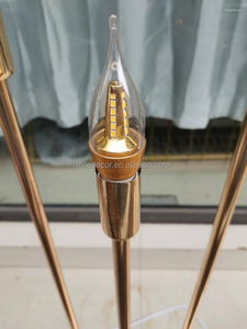 Décoration de scène de fête de mariage, bougeoir en métal à 5 têtes, <span class=keywords><strong>chandelier</strong></span> électrique - Product Image 4