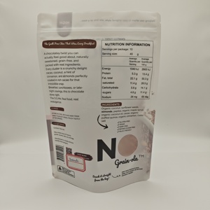 Sachet refermable personnalisé pour noix et amandes, avec fermeture éclair, qualité alimentaire, pour 400g de chocolat et d'amandes - Product Image 2