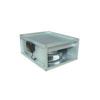 Ventilateur de gaine rectangulaire à pales courbées vers l'arrière avec moteur à rotor extérieur en fonte pour la ventilation des usines et des chantiers