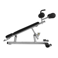 Banc de musculation réglable en acier pour la maison, banc de crunch abdominal incliné avec fonction d'extension dorsale