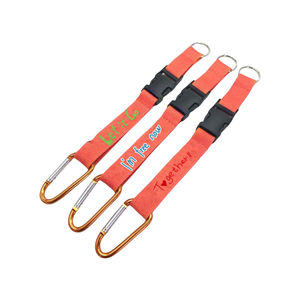 Custom Polsbandjes Polyester Gevlochten Riem Geweven Geborduurd Logo Sleutelhanger Custom Lanyard Met Karabijnhaak - Product Image 6