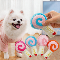 Jouet à mâcher pour animaux de compagnie en peluche douce en forme de canne à sucre, écologique, durable, avec sonnette, pour chiens et chats