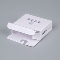 Emballage pliable personnalisé de haute qualité pour chaussettes, boîte de présentation en papier blanc, emballage de chaussettes avec crochet