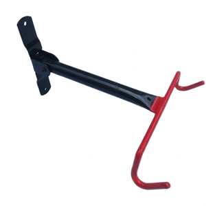 <b>Wall</b> Mounted Bike <b>Rack</b> Iron Black Durable 26 Lb Capacity for Bicycle Display <b>Hooks</b> Wallboard Surface - Product Image 1