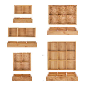 Platos de bambú y madera para hotel, platos de ensalada divididos, platos de nueve compartimentos, bandejas de almacenamiento, bandejas de madera, para alimentos secos - Product Image 1