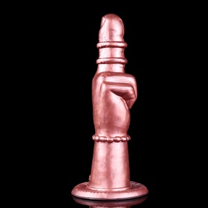 Dildo de fantasía en forma de mano con dedo medio grueso, fuerte ventosa, para masturbación vaginal e inserción anal, juguetes sexuales de silicona unisex - Product Image 6