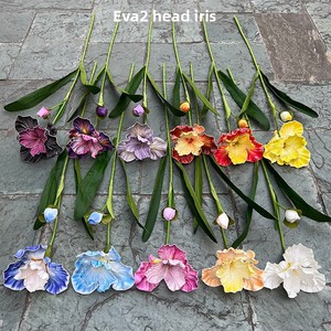 Flores Artificiales <span class=keywords><strong>de</strong></span> Iris EVA <span class=keywords><strong>de</strong></span> 2 Cabezas al por Mayor <span class=keywords><strong>para</strong></span> Decoración <span class=keywords><strong>de</strong></span> Bodas, Interiores y Jardines - Product Image 1