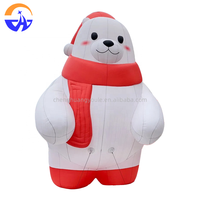 Modèle d'ours polaire gonflable de 12 pieds, lumineux, multicolore, décoratif, pour Noël, jardins extérieurs, centres commerciaux, fêtes et événements