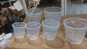 Pots de jardin en plastique transparent, pots de plantes, pots de pépinière, trou de drainage pour plantes d'intérieur, orchidées, herbes, cactus - Product Image 2
