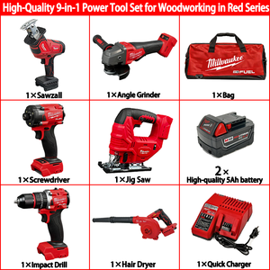 Kit de Herramientas Inalámbricas <span class=keywords><strong>Milwaukee</strong></span> M18 de 6 Piezas con 2 Baterías y 1 Cargador, Herramientas Eléctricas para Trabajos en Madera, Bricolaje, Juego de Herramientas de Iones de Litio sin Escobillas - Product Image 2