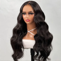Perruque Lace Front Transparente Cheveux Humains Ondulés, Cuticules Alignées, Cheveux Brésiliens, Couleur Naturelle pour Femmes