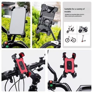 Support de téléphone portable pour guidon de vélo/moto/trottinette en matériau ABS à rotation <span class=keywords><strong>360</strong></span>°, installation facile, compatible avec tous les modèles de <span class=keywords><strong>4</strong></span>,5 à 7 pouces - Product Image 5