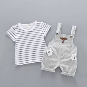 Bambini ragazza set di <span class=keywords><strong>abbigliamento</strong></span> fornitori vestiti per bambini vestito Boutique cotone bambini vestono indossare camicie + tute estate all'ingrosso - Product Image 4