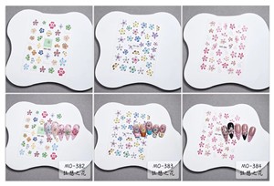 Caliente personalizado 3D relieve flor uñas arte pegatinas <span class=keywords><strong>manicura</strong></span> DIY autoadhesivo colorido flor uñas pegatinas - Product Image 6