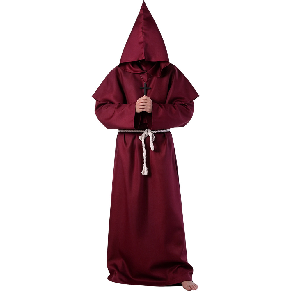 robes de moine/prêtre médiéval - marron