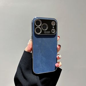 Coque antichoc intégrale pour iPhone 17 Pro Max, texture denim, grande fenêtre électroplaquée - Product Image 4