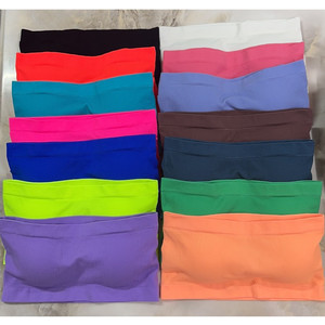 Summer Women's Sexy Strapless Lace <strong>Bra</strong> Panties Set Casual <strong>Candy</strong> Color Lingerie Includes Wrapped Chest Bag-Packed Panties <strong>Bra</strong> - Product Image 2
