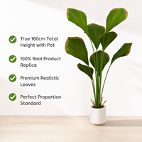 Série Automne Grande Plante Artificielle en Pot Palmier Ventilateur de Sumatra Décoration Nordique pour Salon Verdure Tropicale Vente en Gros