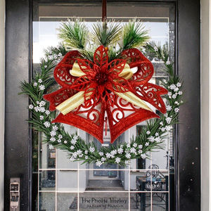 Décorations de sapin de Noël compactes, exquises, nouveau commerce extérieur avec nœud, attrayantes pour les fêtes - Product Image 1