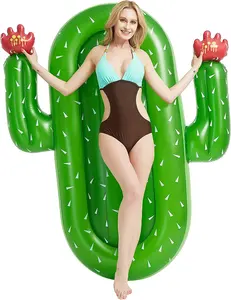 Obl Nieuwste Cactus Opblaasbaar Zwembad Float Groen Water Lounge Zwembad Buis Speelgoed Strand Zwemmen Opblaasbare Ring Voor Volwassenen