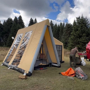 Tente de <span class=keywords><strong>camping</strong></span> gonflable pour 4 personnes - Abri léger en tissu Oxford résistant au vent pour la randonnée - Product Image 3
