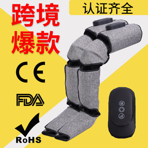 Masajeador de piernas con cobertura total, terapia de calor neumática eléctrica, masaje de pantorrillas con ondas de aire para uso doméstico con función de temporizador. - Product Image 3